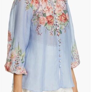 Zimmermann Ivory Ramie Blouse